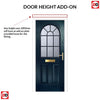 Premium Composite Front Door Set - Snipe 1 Geo Bar Cotswold Glass - Shown in Blue