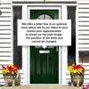 Premium Composite Front Door Set - Snipe 1 Geo Bar Sandblast Ice Glass - Shown in Green
