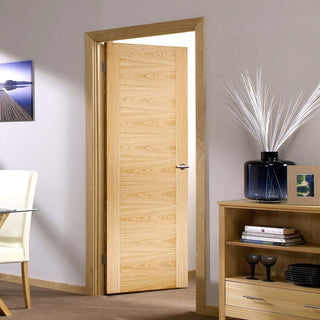 Image: LPD Joinery Sofia Oak Fire Door - 1/2 Hour Fire Rated - Prefinished