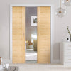Bespoke Sofia Oak Flush Double Pocket Door - Prefinished