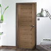 Contemporary walnut veneer interior door