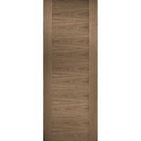Contemporary walnut veneer interior door