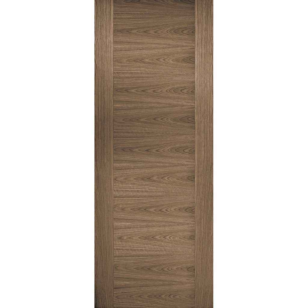 Contemporary walnut veneer interior door