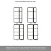 ThruEasi Room Divider - Soho 4 Pane Black Primed Clear Glass Unfinished Industrial Door with Narrow Single Side