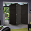 Three Folding Doors & Frame Kit - Soho 4 Panel 3+0 - Black Primed