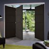 Three Folding Doors & Frame Kit - Soho 4 Panel 2+1 - Black Primed