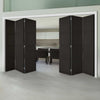 Six Folding Doors & Frame Kit - Soho 4 Panel 3+3 - Black Primed