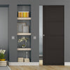 Soho 4 Panel Black Primed Absolute Evokit Single Pocket Door