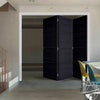 Three Folding Doors & Frame Kit - Soho 4 Panel Charcoal 3+0 - Prefinished