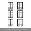 ThruEasi Room Divider - Soho 4 Pane Black Primed Clear Glass Unfinished Door with Single Side
