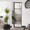 Soho 4 Pane Black Primed Absolute Evokit Single Pocket Door - Clear Glass