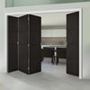 Four Folding Doors & Frame Kit - Soho 4 Panel 3+1 - Black Primed