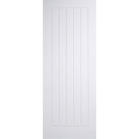 Mexicano Evokit Pocket Fire Door Detail - Vertical Lining - 30 Minute Fire Rated - White Primed