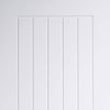 LPD Joinery White Fire Door, Mexicano Door - Vertical Lining - 1/2 Hour Rated - White Primed