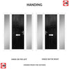 Cottage Style Solid Composite Front Door Set with Double Side Screen - Shown in Black