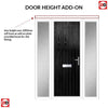 Cottage Style Solid Composite Front Door Set with Double Side Screen - Shown in Black