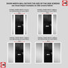 Cottage Style Solid Composite Front Door Set with Double Side Screen - Shown in Black