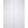 LPD Joinery Mexicano Fire Door Pair - 1/2 Hour Fire Rated - White Primed