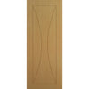 Bespoke Sorrento Oak Flush Internal Door Pair - Prefinished