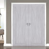 Sorrento Light Grey Ash Fire Internal Door Pair - 1/2 Hour Fire Rated - Prefinished