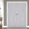 Bespoke Sorrento Light Grey Ash Fire Internal Door Pair - 1/2 Hour Fire Rated - Prefinished