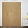 Sorrento Oak Fire Internal Door Pair - 1/2 Hour Fire Rated - Prefinished