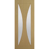 Bespoke Sorrento Oak Internal Door - Clear Glass - Prefinished