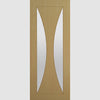 Pass-Easi Four Sliding Doors and Frame Kit - Sorrento Oak Door - Clear Glass - Prefinished