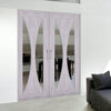 Sorrento Prefinished Light Grey Ash Internal Door Pair - Clear Glass