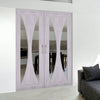 Bespoke Sorrento Prefinished Light Grey Ash Internal Door Pair - Clear Glass
