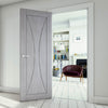 Bespoke Sorrento Light Grey Ash Fire Internal Door - 1/2 Hour Fire Rated - Prefinished