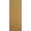 Pass-Easi Four Sliding Doors and Frame Kit - Sorrento Oak Flush Door - Prefinished