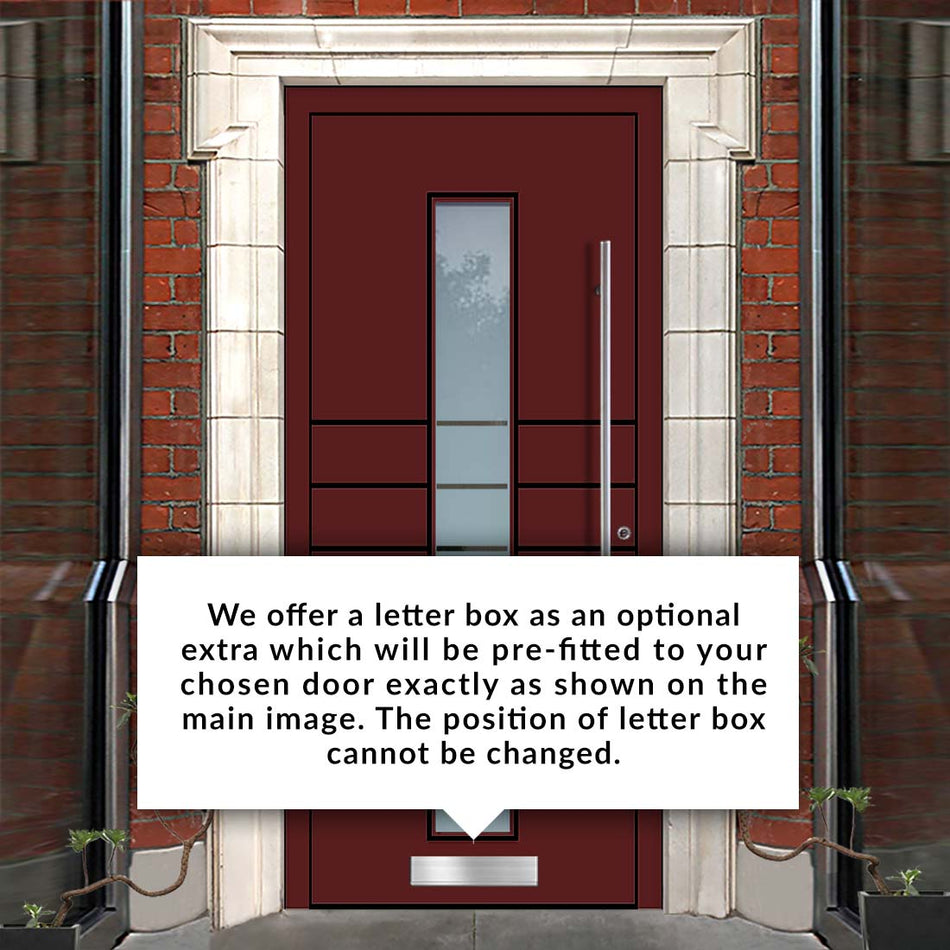 External ThruSafe Aluminium Front Door - 1170 CNC Grooves - 7 Colour Options