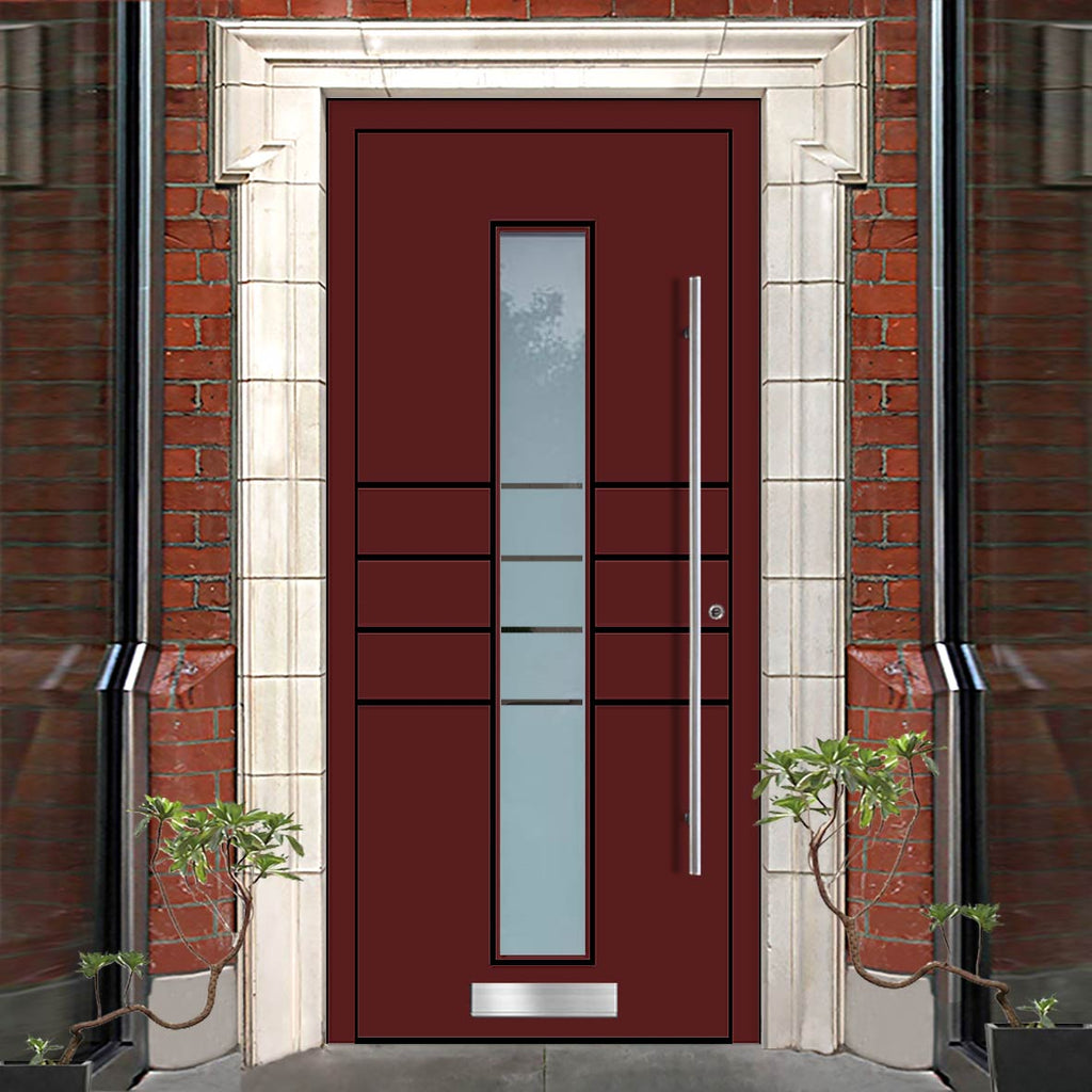 External ThruSafe Aluminium Front Door - 1170 CNC Grooves - 7 Colour Options