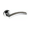 Senza Pari Crystal Lever on Round Rose CR - Polished Chrome