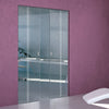Spott 8mm Clear Glass - Obscure Printed Design - Double Absolute Pocket Door