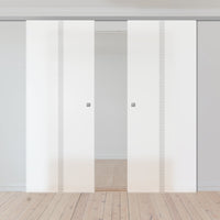 Double Glass Sliding Door - Spott 8mm Obscure Glass - Clear Printed Design - Planeo 60 Pro Kit