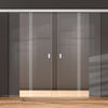 Double Glass Sliding Door - Spott 8mm Clear Glass - Obscure Printed Design - Planeo 60 Pro Kit