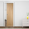 Salerno Oak Flush Single Evokit Pocket Door - Prefinished