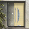 External ThruSafe Aluminium Front Door - 1762 CNC Grooves & Stainless Steel - 7 Colour Options