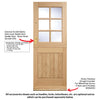 Stable 6L Exterior  Oak Door - Clear Double Glazing