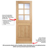 Stable 6L Oak Back Door - Clear Double Glazing