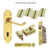 External DL168 Oakley Suite Lever Stable Door Handle Pack - Brass Finish