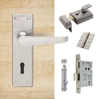 Image: External M30 Victorian Suite Lever Stable Door Handle Pack - Chrome Finish