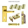 External M30 Victorian Suite Lever Stable Door Handle Pack - Brass Finish
