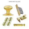 External M51 Centre Knob Stable Door Handle Pack - Brass Finish