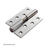 Stainless Steel Rising Butt Hinge Pair Right or Left Hand, Not suitable for fire doors.