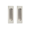Two Pairs of Chester 120mm Sliding Door Oblong Flush Pulls - Polished Stainless Steel