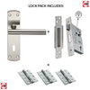 Steelworx CSLP1164P/SSS T-Bar Lever Lock Satin Stainless Steel Handle Pack