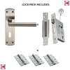 Steelworx CSLP1162P/SSS Mitred Lever Lock Satin Stainless Steel Handle Pack